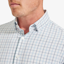 Load image into Gallery viewer, Leeward Dress Shirt - White Blue Windowpane | Mizzen+Main

