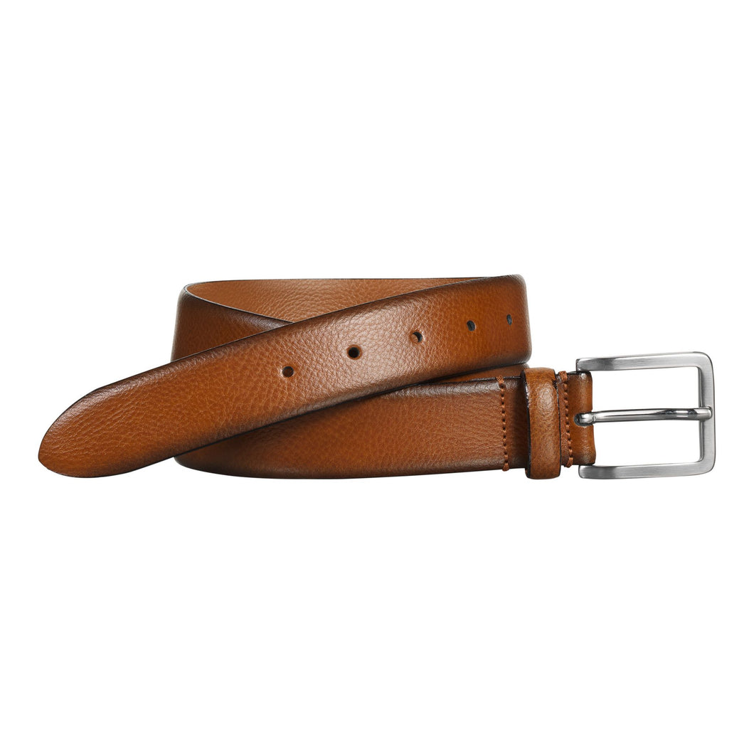 Johnston & Murphy Italian Feather-Edge Dress Belt - Tan