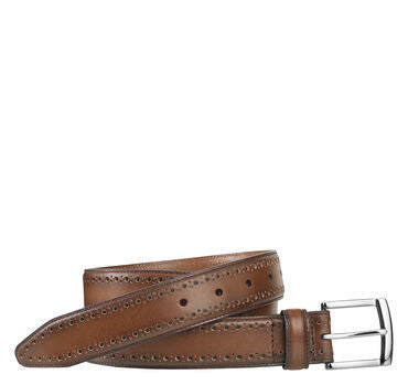 Johnston & Murphy Perfed-Edge Belt - Tan
