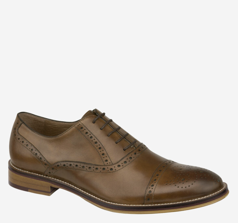 Johnston & Murphy Conard Cap Toe - Tan Italian Calfskin