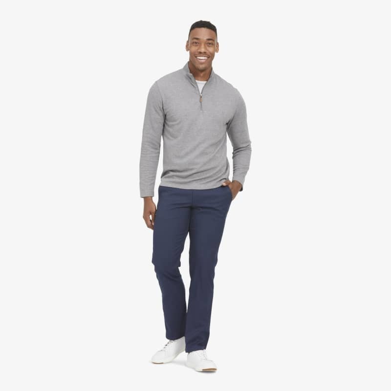Mizzen+Main Fairway Pullover - Steel Gray Heather