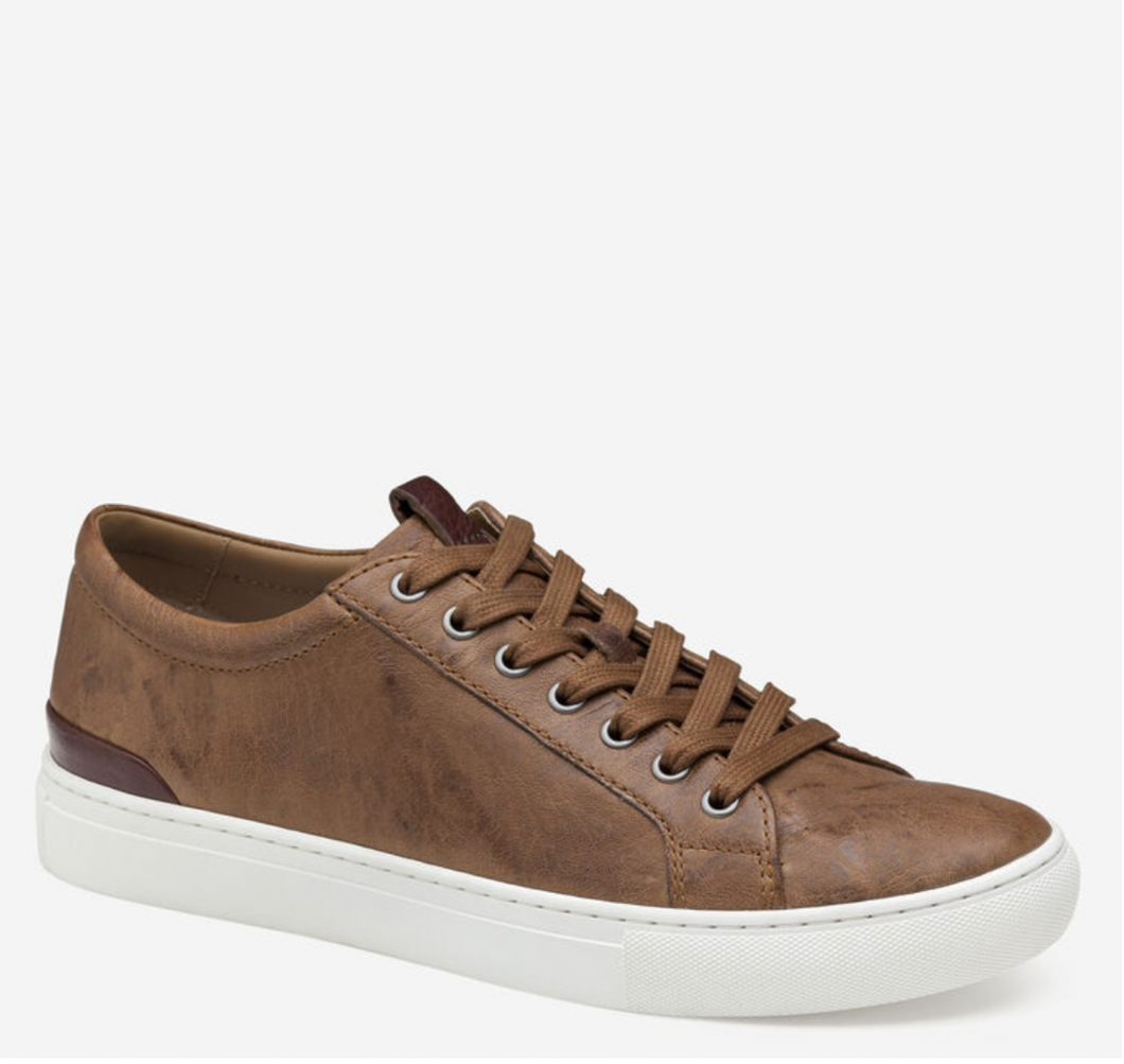 Johnston & Murphy Banks Lace-To-Toe - Tan Italian Washed Sheepskin