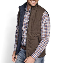 Load image into Gallery viewer, Long-Sleeve Dress Shirt - Brown Quad Check | Johnston &amp; Murphy
