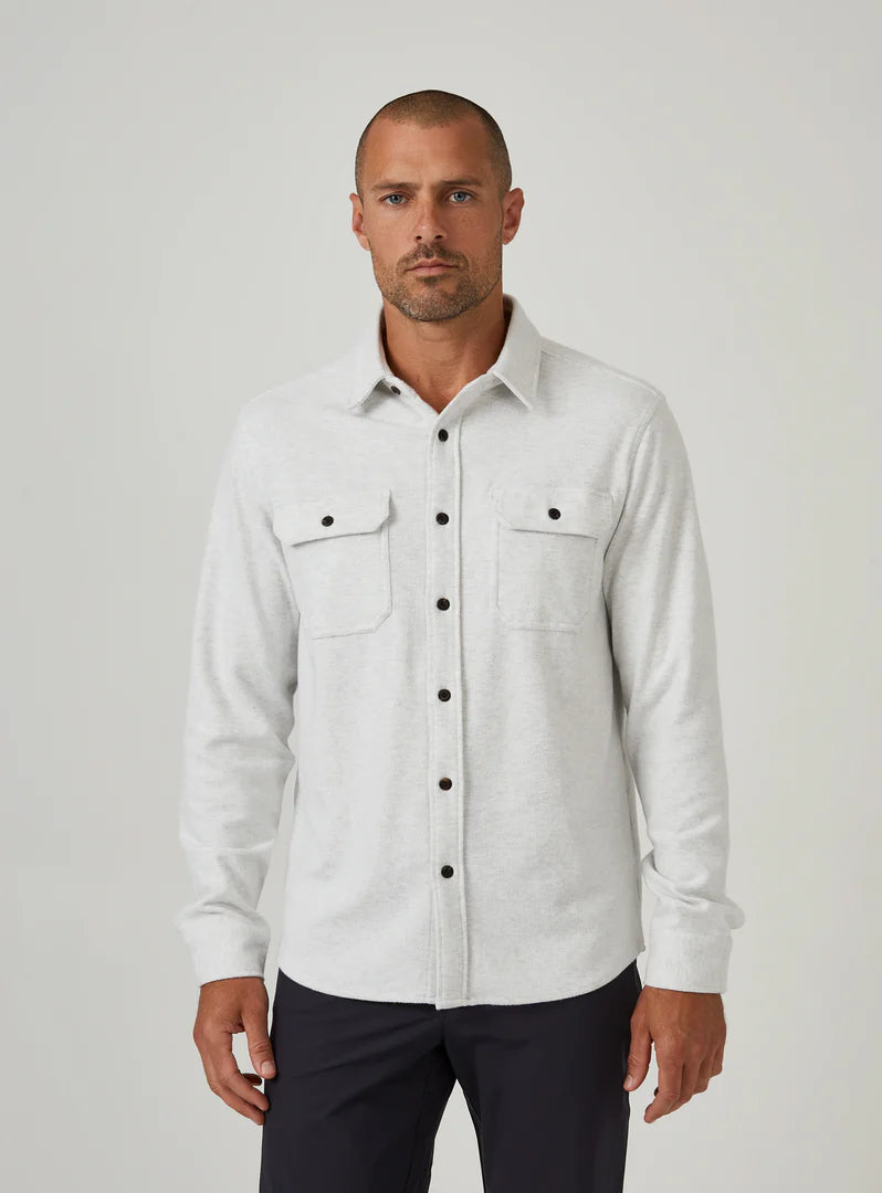Generation 4-Way Stretch Shirt - Ecru | 7Diamonds