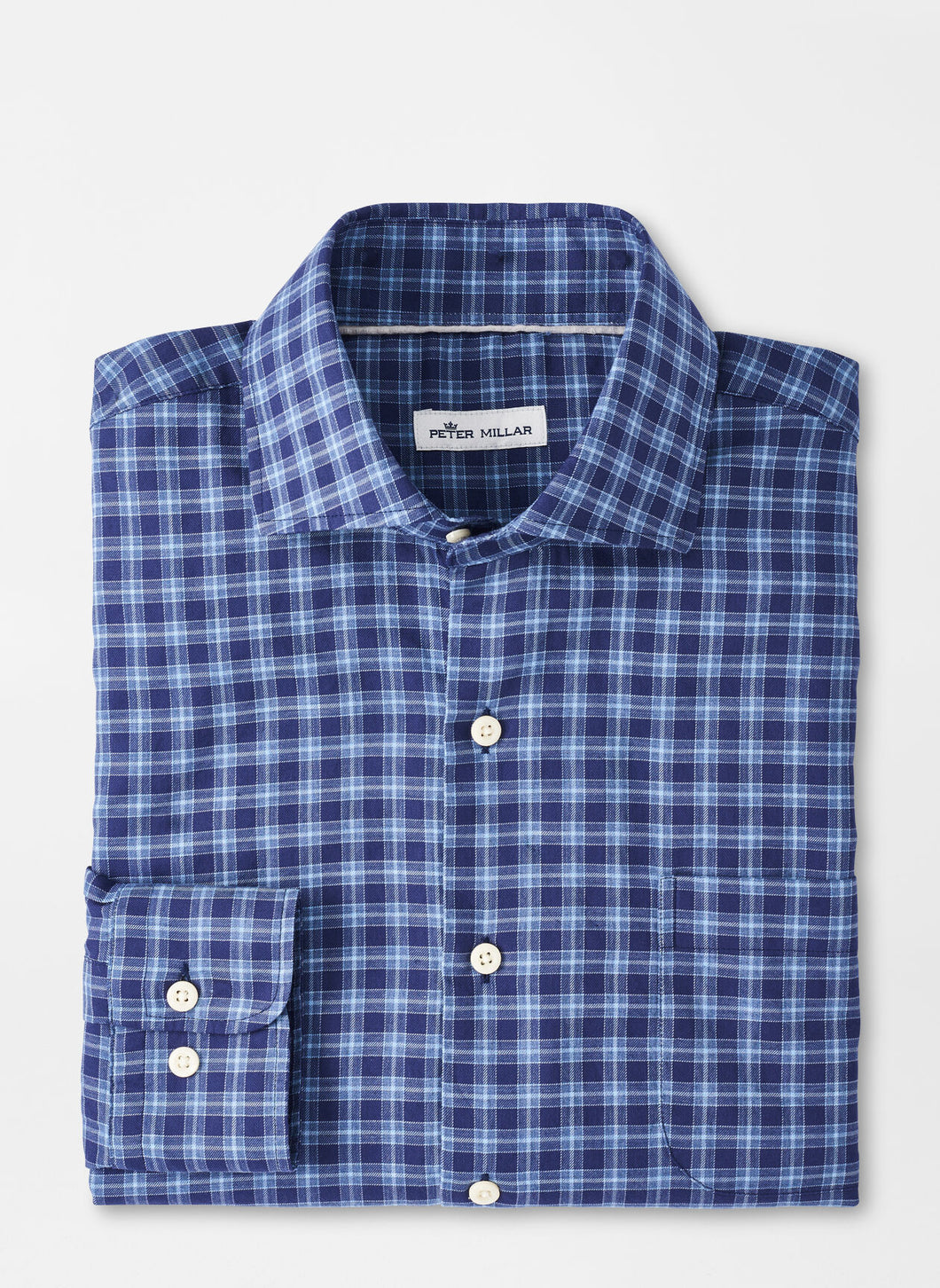 Peter Millar Marrett Cotton Sport Shirt -Atlantic Blue