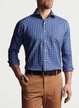 Load image into Gallery viewer, Peter Millar Marrett Cotton Sport Shirt -Atlantic Blue
