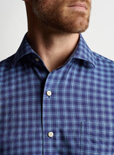 Load image into Gallery viewer, Peter Millar Marrett Cotton Sport Shirt -Atlantic Blue
