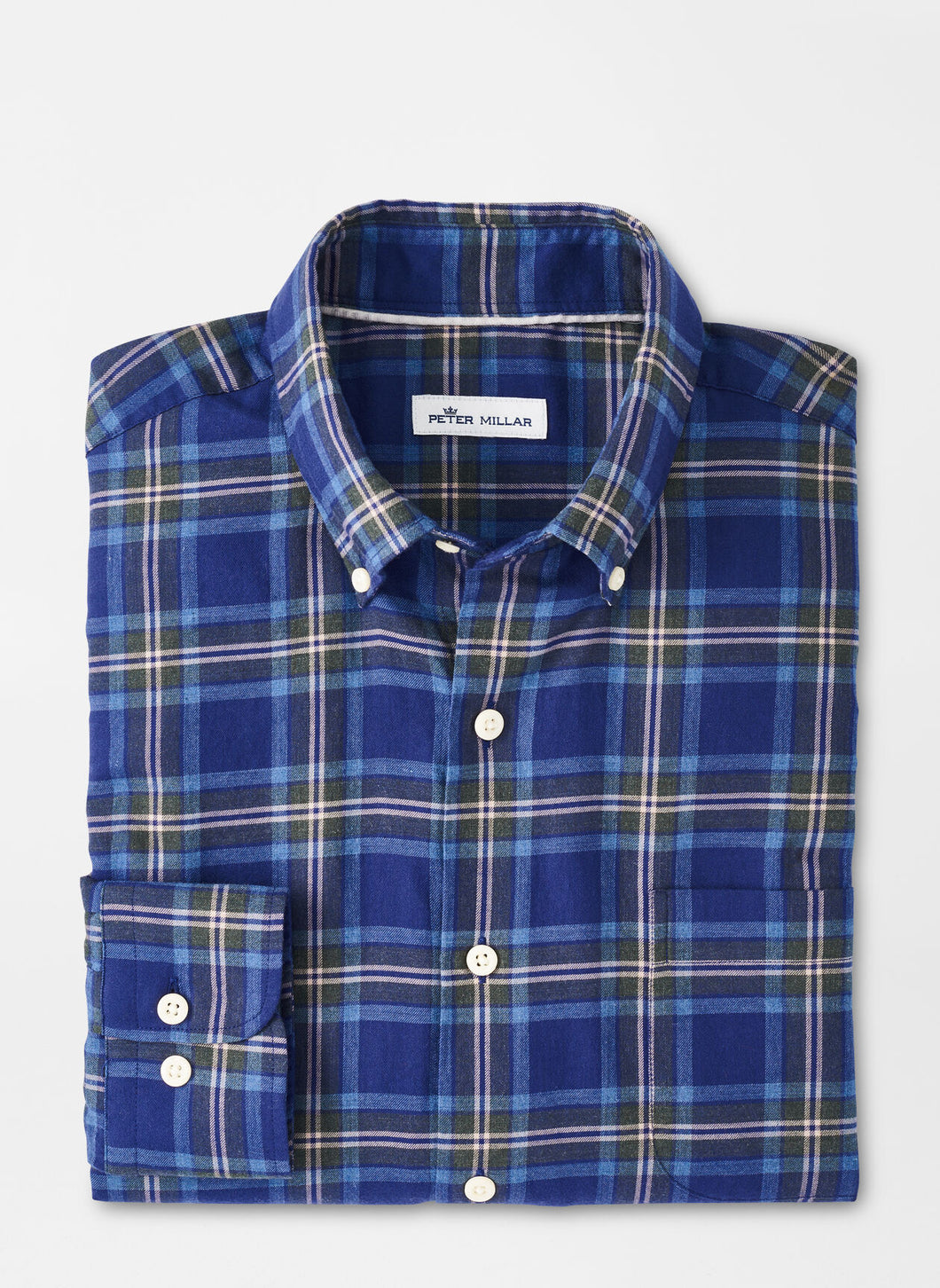 Nowell Autumn Soft Cotton Sport Shirt - Navy | Peter Millar