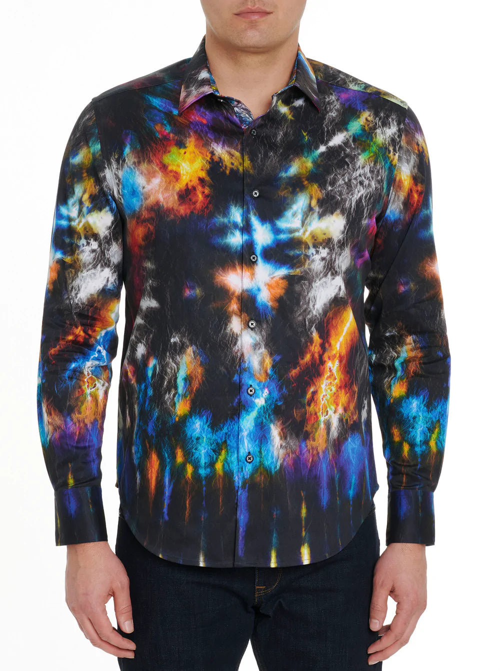 Aurora Borealis Long Sleeve Sport Shirt - Multi | Robert Graham