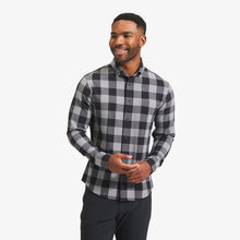 Load image into Gallery viewer, Mizzen+Main City Flannel - Black/Gray Buffalo Check

