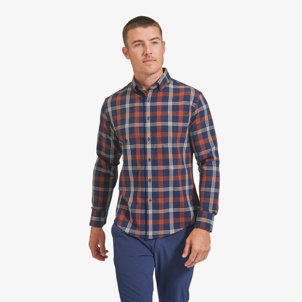Mizzen+Main City Flannel - Rust/Tan Large Multi Plaid