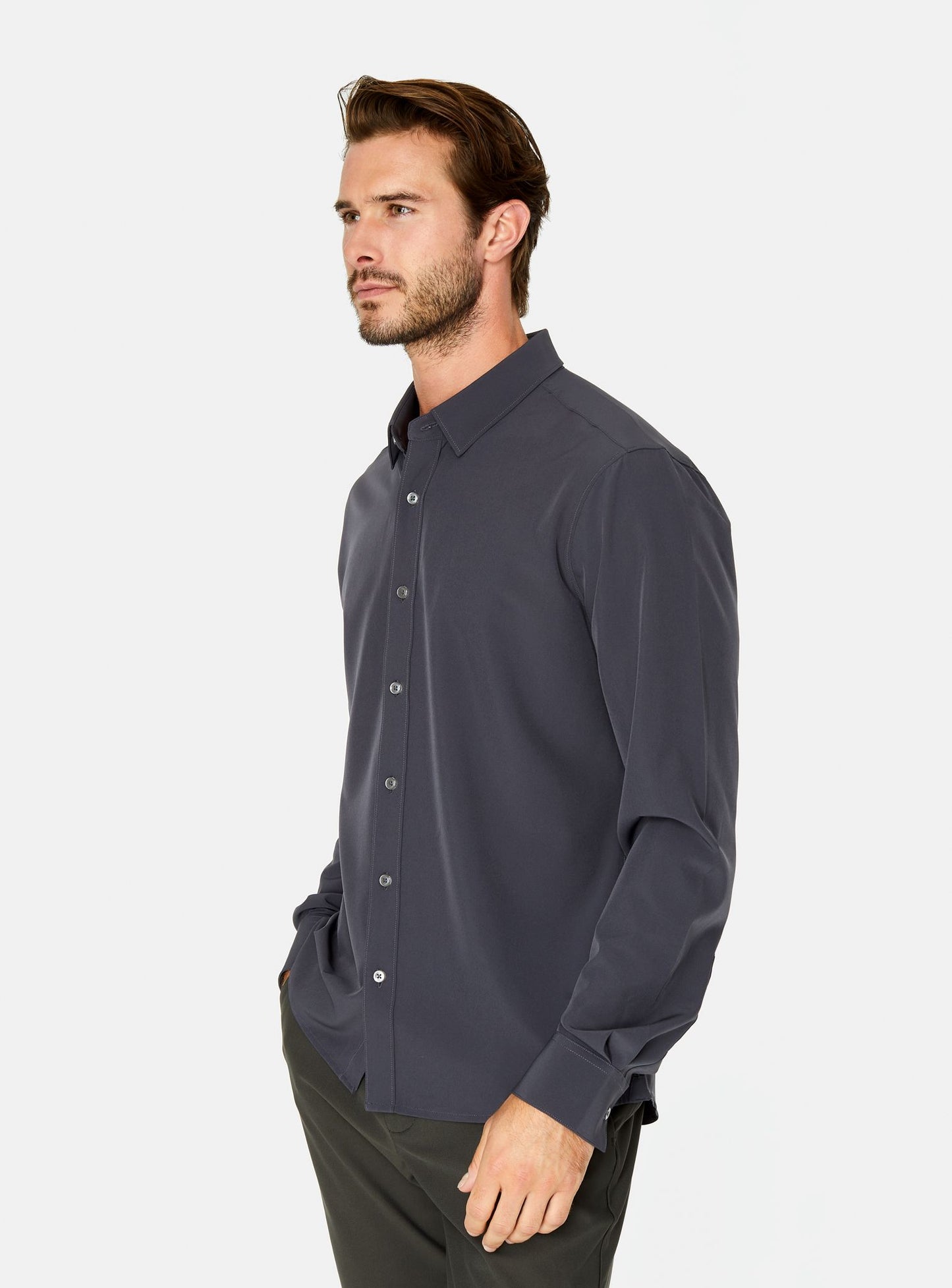 Liberty Long Sleeve Shirt - Charcoal