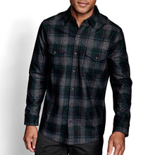 Load image into Gallery viewer, Button-Front Knit - Charcoal Plaid | Johnston &amp; Murphy
